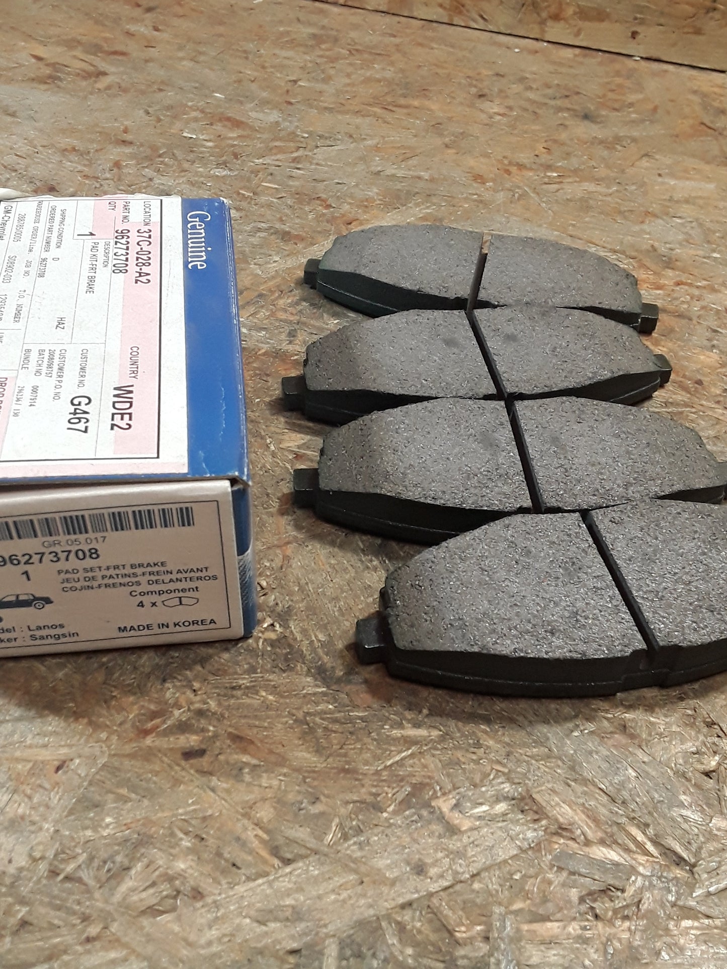 Chevrolet Lanos Bremsbeläge original GM NEU