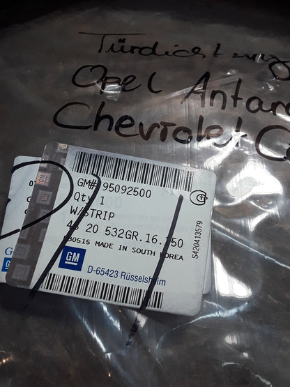 Opel Antara Chevrolet Captiva Türgummidichtung hinten original GM NEU