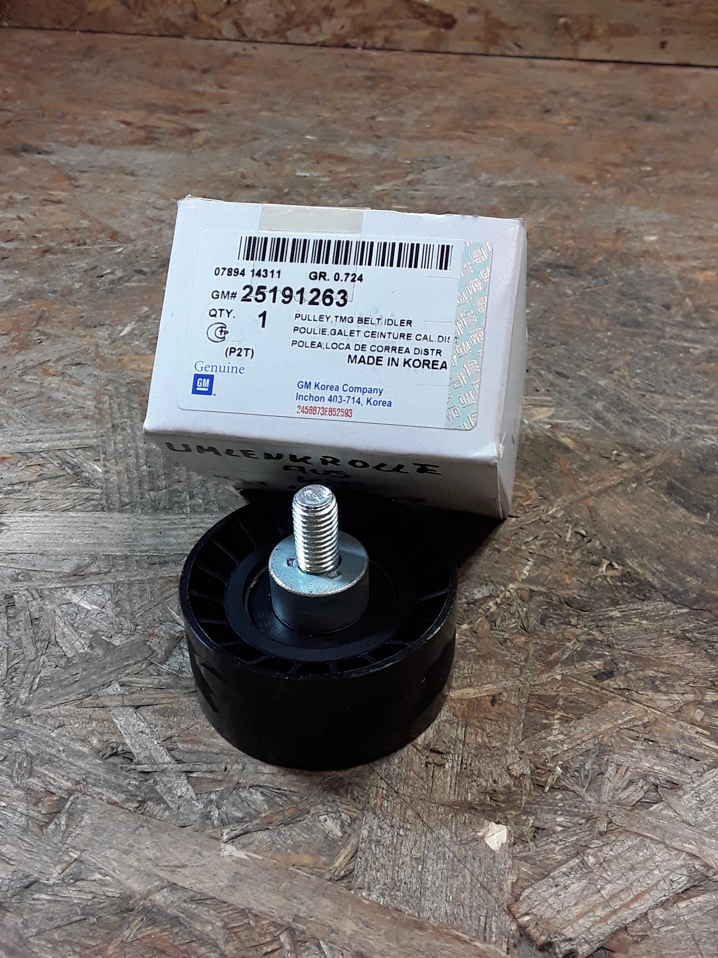 Daewoo Lancetti Chevrolet Aveo 1.6l Umlenkrolle original GM NEU