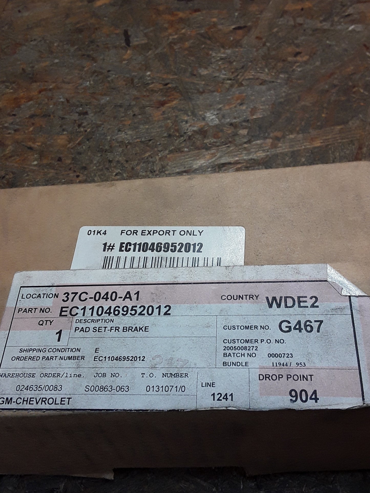 Chevrolet Lanos Daewoo Espero/ Lanos/ Nexia Bremsbelagsatz vorne original GM NEU