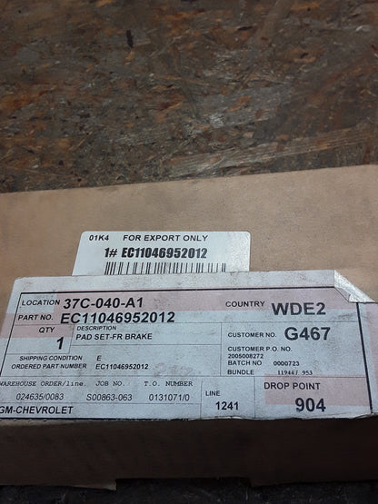 Chevrolet Lanos Daewoo Espero/ Lanos/ Nexia Bremsbelagsatz vorne original GM NEU