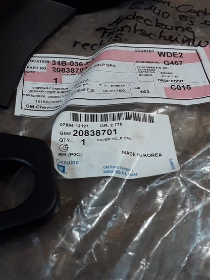 Chevrolet Captiva C140, Bj 12 Abdeckung Frontscheinwerfer Abdeckung rechts original GM NEU