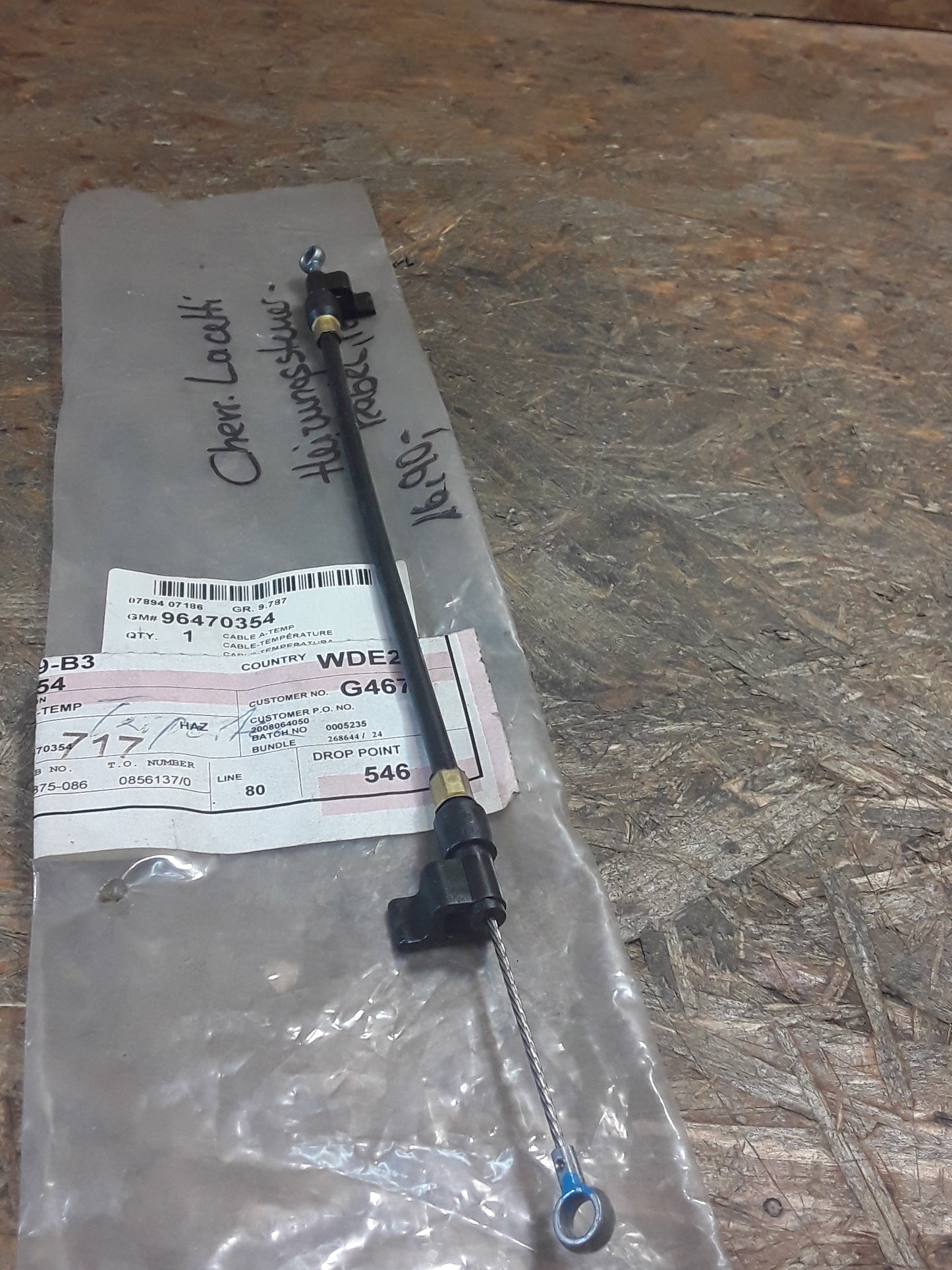 Chevrolet Lacetti Heizungssteuerkabel rechts original GM NEU