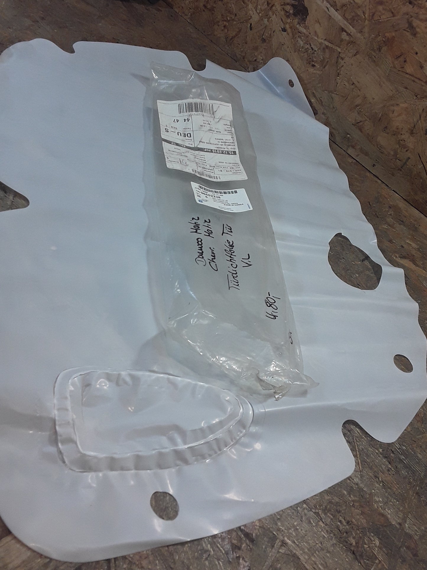 Daewoo Matiz Chevrolet Matiz Türdichtfolie V.L original GM NEU