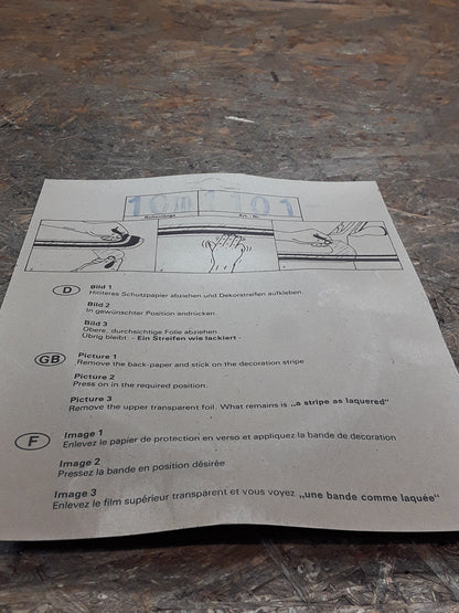 Diverse Fahrzeuge Dekorstreifen schwarz/weiß, 10mm original Autodekor NEU