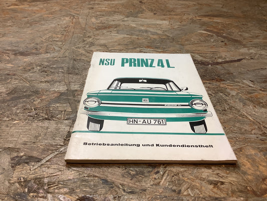 Betriebsanleitung und Kundendienstheft NSU Prinz 4L