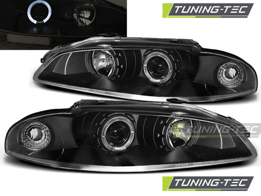 Tuning-Tec LED Angel Eyes Scheinwerfer für Mitsubishi Eclipse 97-98 schwarz