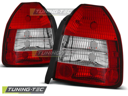 Tuning-Tec Rückleuchten für Honda Civic 95-01 3-Türer rot/weiß