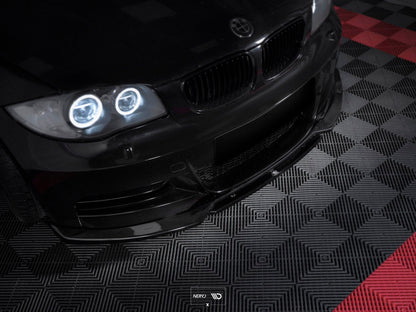 Maxton Front Ansatz V.1 für BMW 1er E82 FACELIFT M Paket  schwarz Hochglanz