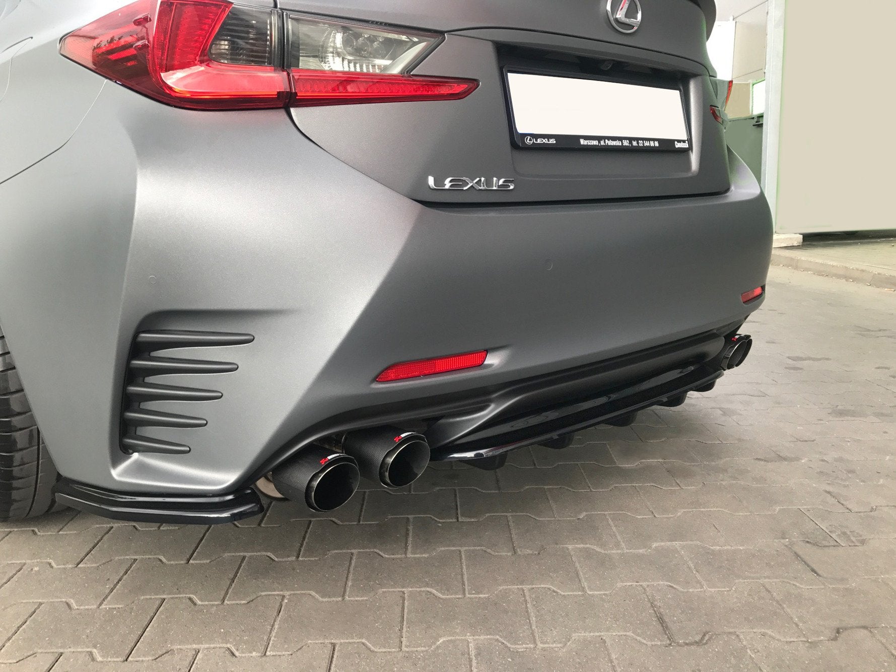 Maxton Mittlerer Diffusor Heck Ansatz für im DTM LOOK Lexus Rc schwarz Hochglanz