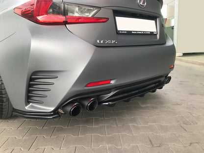 Maxton Mittlerer Diffusor Heck Ansatz für im DTM LOOK Lexus Rc schwarz Hochglanz