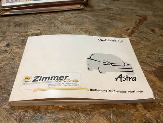 Opel Astra Betriebsanleitung Stand Oktober 2000