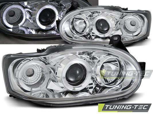 Tuning-Tec LED Angel Eyes Scheinwerfer für Ford Escort MK7 95-00 chrom