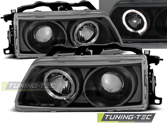 Tuning-Tec LED Angel Eyes Scheinwerfer für Honda CRX 90-92 schwarz