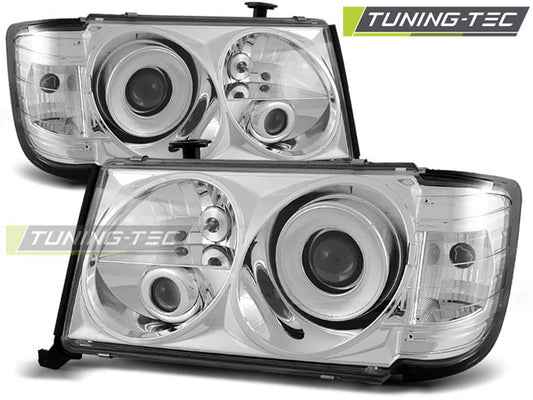 Tuning-Tec Klarglas Scheinwerfer für Mercedes Benz E-Klasse W124 93-95 chrom