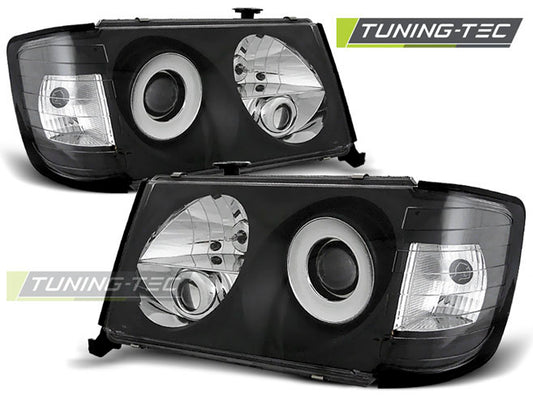 Tuning-Tec Klarglas Scheinwerfer für Mercedes Benz E-Klasse W124 93-95 schwarz