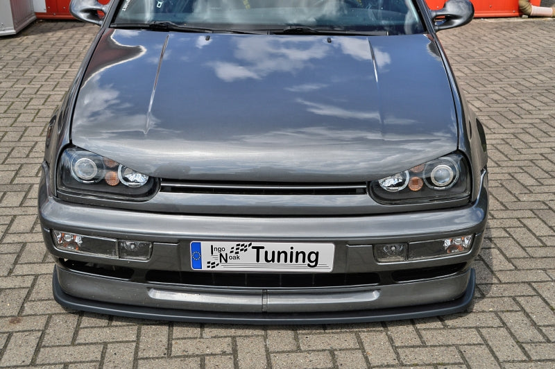 CUP Frontspoilerlippe nur passend für GTI Spoiler Volkswagen Golf 3 1H Schwarz Glanz