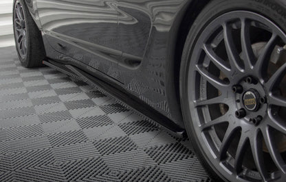 Maxton Seitenschweller Ansatz für Chevrolet Corvette C5 schwarz Hochglanz