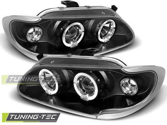 Tuning-Tec LED Angel Eyes Scheinwerfer für Renault Megane / Scenic 96-99 schwarz