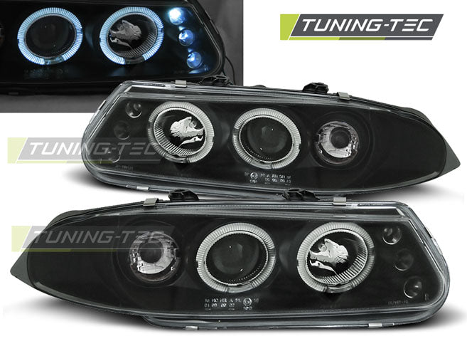Tuning-Tec LED Angel Eyes Scheinwerfer für Rover 200 95-01 schwarz
