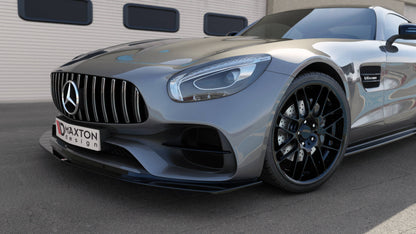 Maxton Front Ansatz für Mercedes-AMG GT S C190 Facelift schwarz Hochglanz