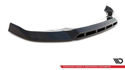Maxton Front Ansatz V.1 für BMW X4 M-Paket G02 Facelift schwarz Hochglanz