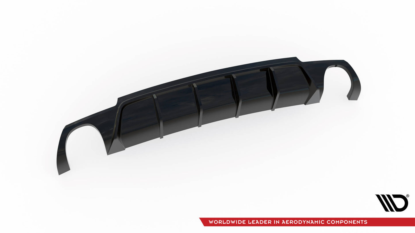 Maxton Diffusor Heck Ansatz V.2 für Volkswagen Scirocco R Mk3 schwarz Hochglanz