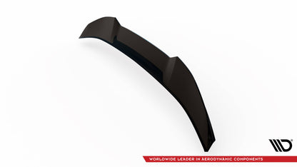 Maxton Niedriger Spoiler CAP für 3D Peugeot 408 Mk1 schwarz Hochglanz