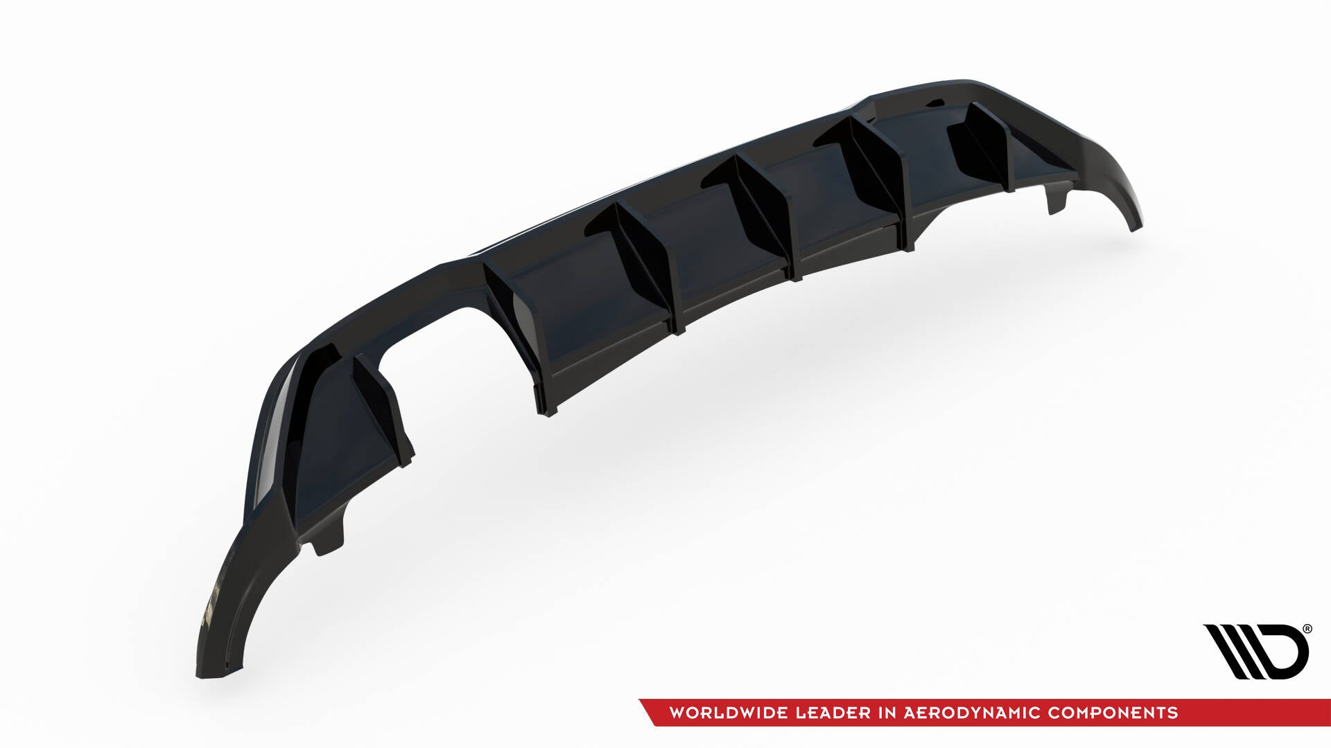 Maxton Diffusor Heck Ansatz für Volkswagen Polo GTI Mk6 Facelift schwarz Hochglanz