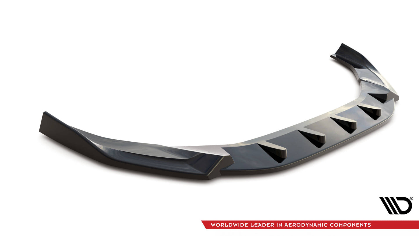 Maxton Front Ansatz V.1 für Audi A4 S-Line / S4 B9 Facelift schwarz Hochglanz