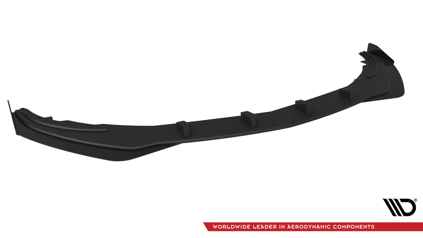 Maxton Street Pro Front Ansatz für +Flaps für + Flaps Mercedes-Benz A AMG-Line W176 Facelift schwarz Hochglanz