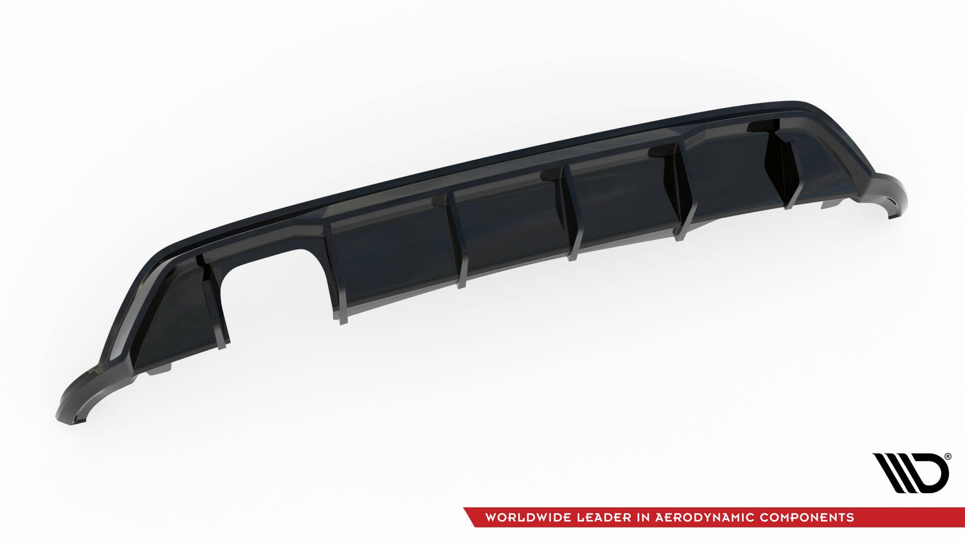 Maxton Diffusor Heck Ansatz für Volkswagen Polo GTI Mk6 Facelift schwarz Hochglanz