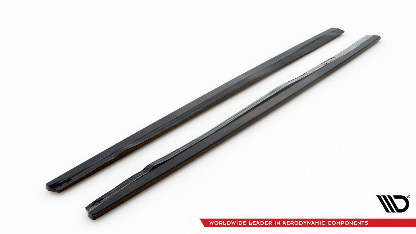 Maxton Seitenschweller Ansatz für Volvo C70 Mk1 schwarz Hochglanz