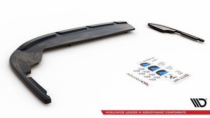 Maxton Mittlerer Diffusor Heck Ansatz DTM Look für Peugeot 508 GT-Line Mk2 schwarz Hochglanz
