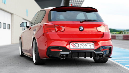 Maxton Diffusor Heck Ansatz für Bmw 1 F20/ F21 Facelift M-Power Carbon Look