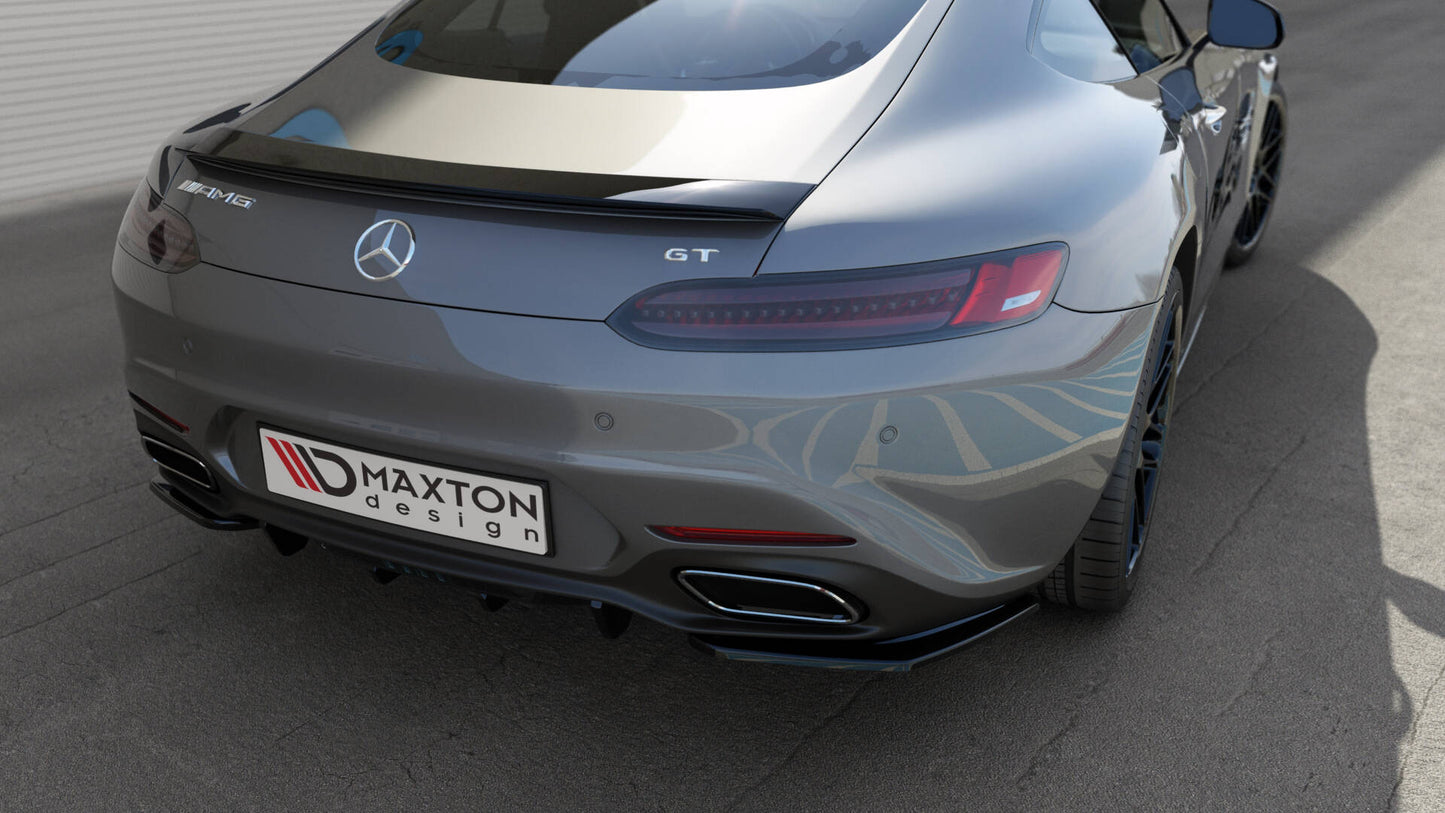 Maxton Heck Ansatz Flaps Diffusor für Mercedes-AMG GT / GT S C190 Facelift schwarz Hochglanz