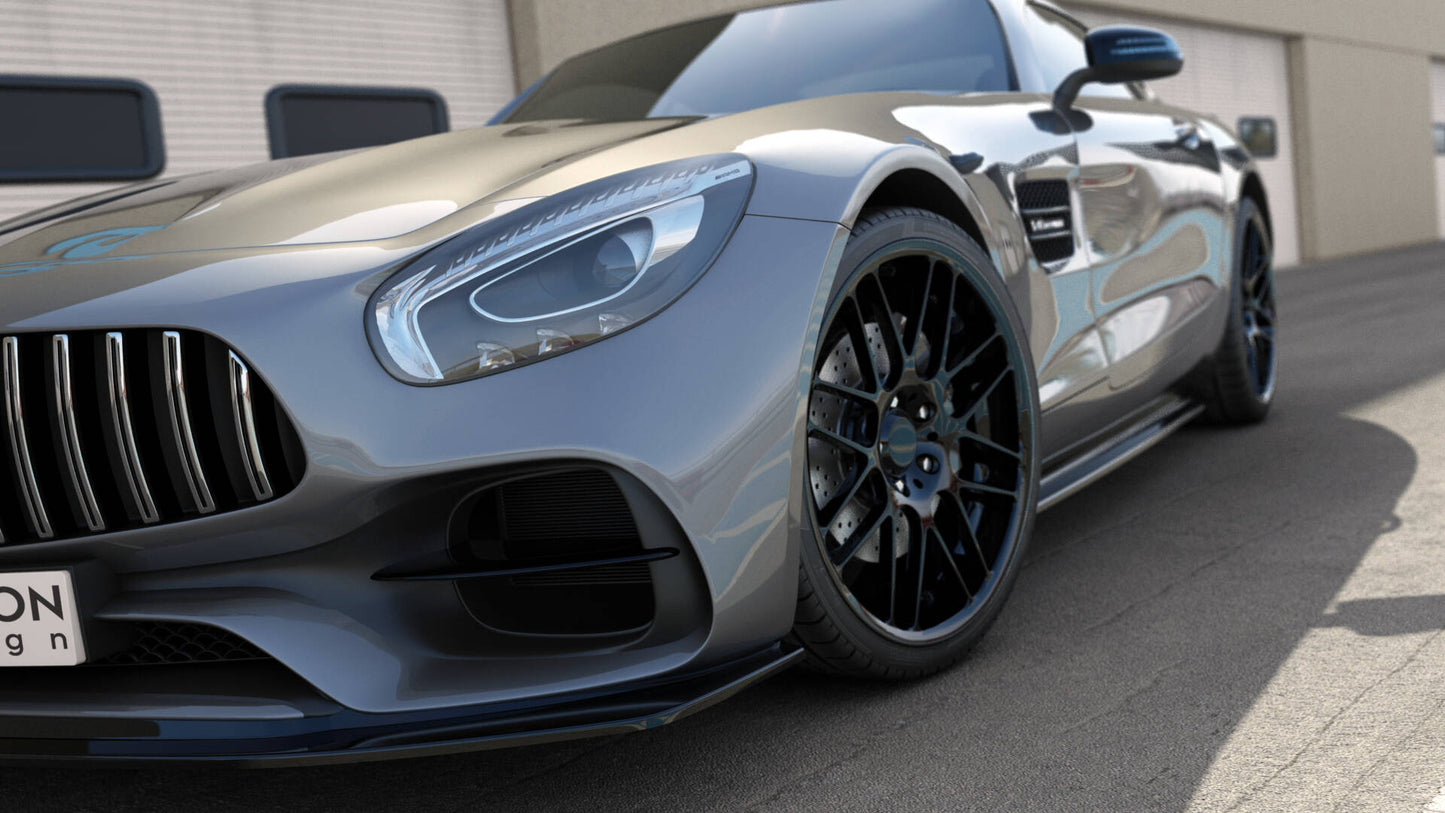 Maxton Front Ansatz für Mercedes-AMG GT S C190 Facelift schwarz Hochglanz