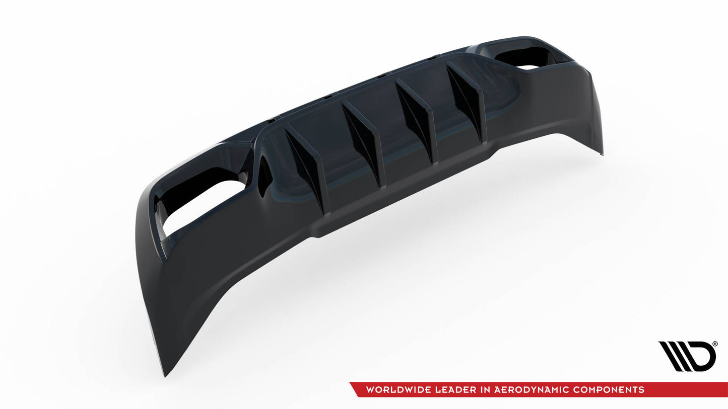 Maxton Diffusor Heck Ansatz für Cupra Leon Hatchback Mk1 schwarz Hochglanz