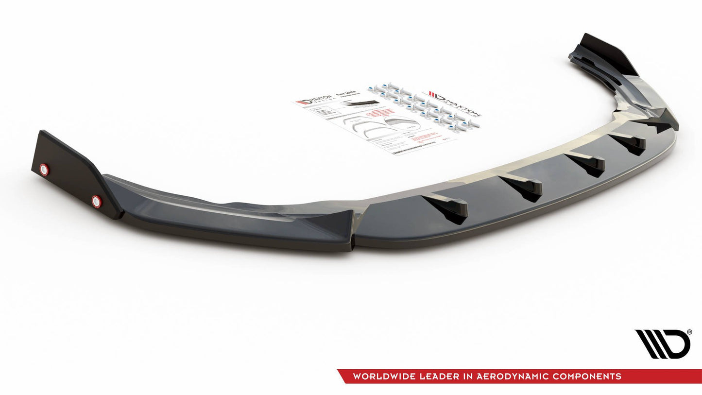 Maxton Front Ansatz V.2 +Flaps für Volkswagen Golf R Mk8