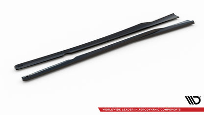 Maxton Seitenschweller Ansatz für Chevrolet Corvette C5 schwarz Hochglanz