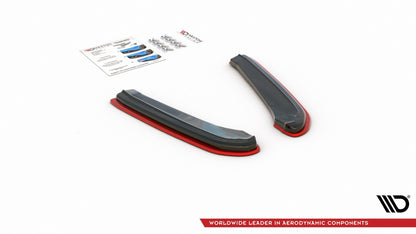 Maxton Heck Ansatz Flaps Diffusor passend für V.2 Seat Leon Mk3 Cupra ST Facelift schwarz Hochglanz