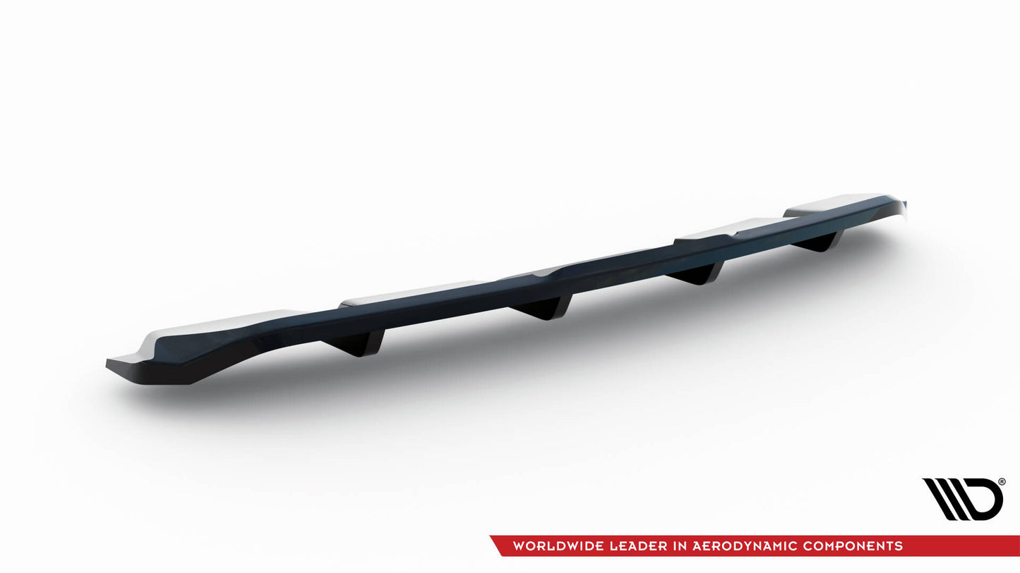 Maxton Mittlerer Diffusor Heck Ansatz DTM Look für Kia Ceed GT Mk3 Facelift schwarz Hochglanz