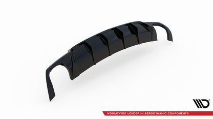 Maxton Diffusor Heck Ansatz V.2 für Volkswagen Scirocco R Mk3 schwarz Hochglanz