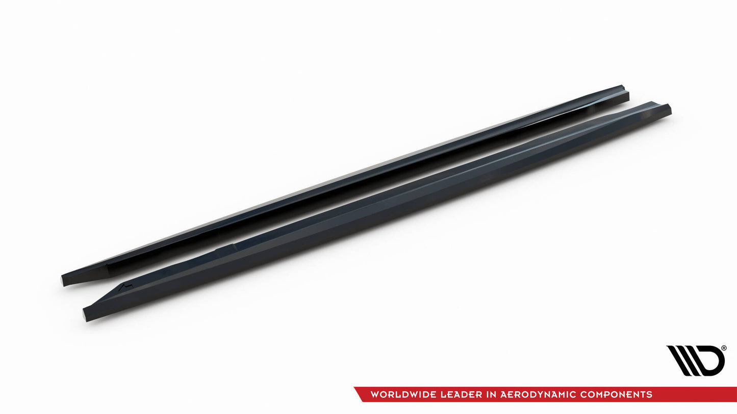 Maxton Seitenschweller Ansatz für BMW 3er GT M-Paket F34 schwarz Hochglanz