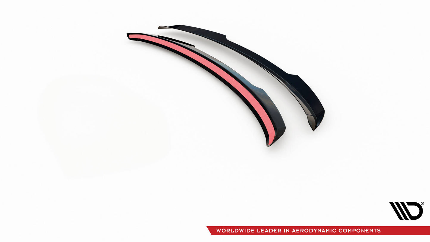 Maxton Spoiler CAP für Mercedes-Benz A AMG-Line Hatchback W177 schwarz Hochglanz