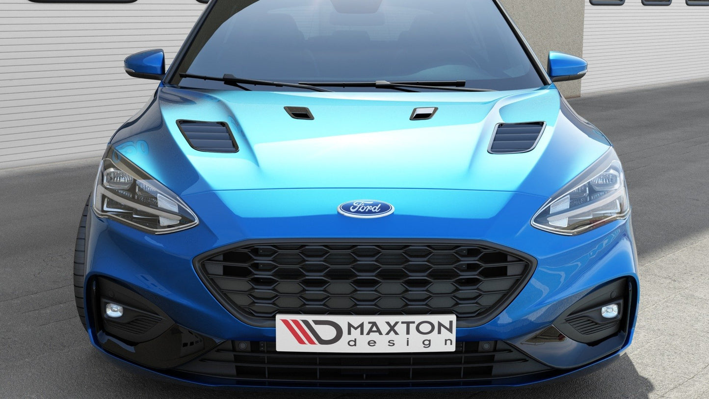 Maxton Motorhauben Luftschlitze Ford Focus ST-Line / ST Mk4 Carbon Look
