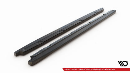 Maxton Seitenschweller Ansatz für Skoda Kodiaq Sportline Mk1 Facelift schwarz Hochglanz
