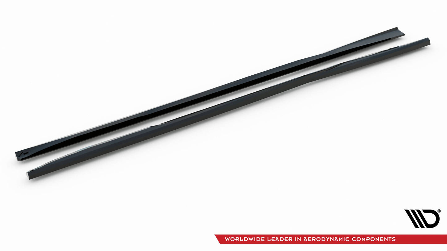 Maxton Seitenschweller Ansatz für Ford Mondeo Sport Mk5 Facelift / Fusion Sport Mk2 Facelift schwarz Hochglanz