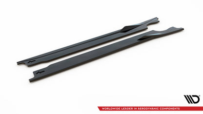 Maxton Seitenschweller Ansatz für V.1 für Porsche 911 Carrera Aero / Carrera GTS 992 schwarz Hochglanz