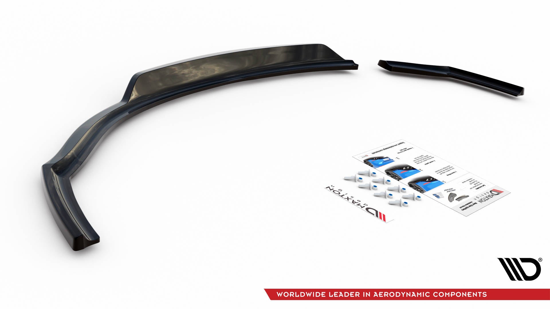 Maxton Mittlerer Diffusor Heck Ansatz DTM Look für BMW 1er F20 schwarz Hochglanz